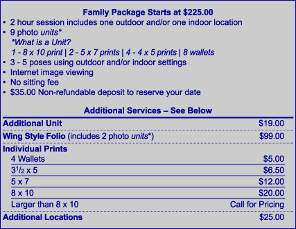 family portraits information